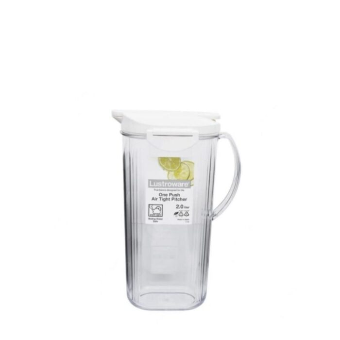 lustroware water pitcher 2l white clear 240415051806