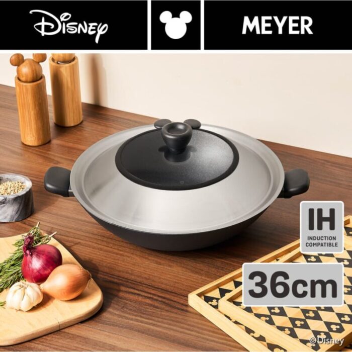 meyer disney monochrome 36cm covered wok 240925090849