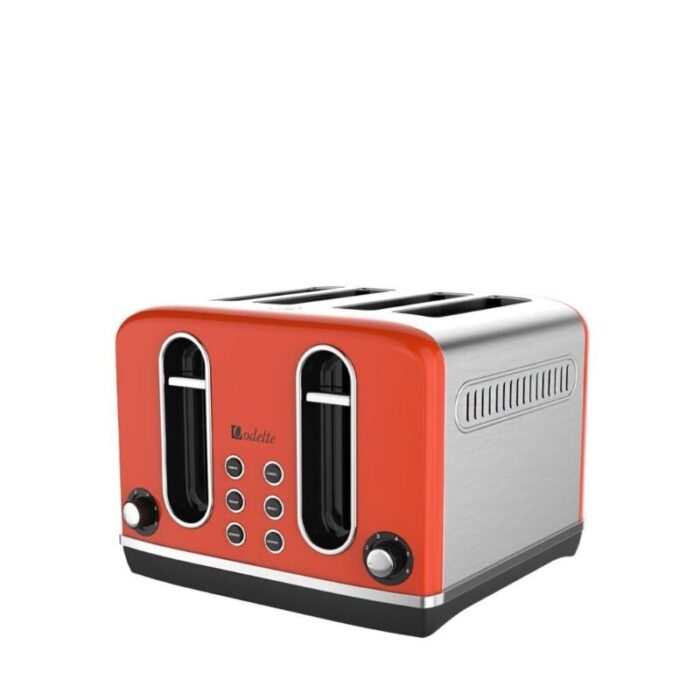 odette 4 slice retro design toaster orange 240624012344