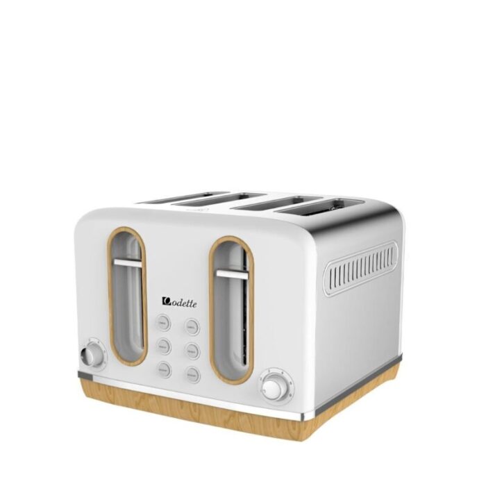 odette 4 slice retro design toaster white 240624012344