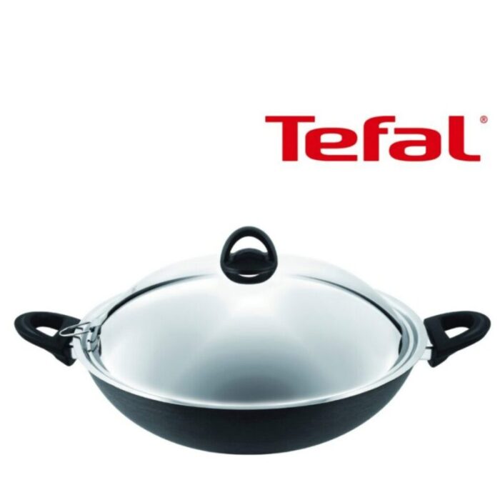 tefal novel hard anodized induction chinese wok 36cm with lid a69698 241009093135