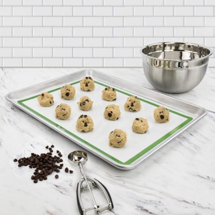 tovolo truebake 165 x 115 half sheet baking mat pesto 240801102920