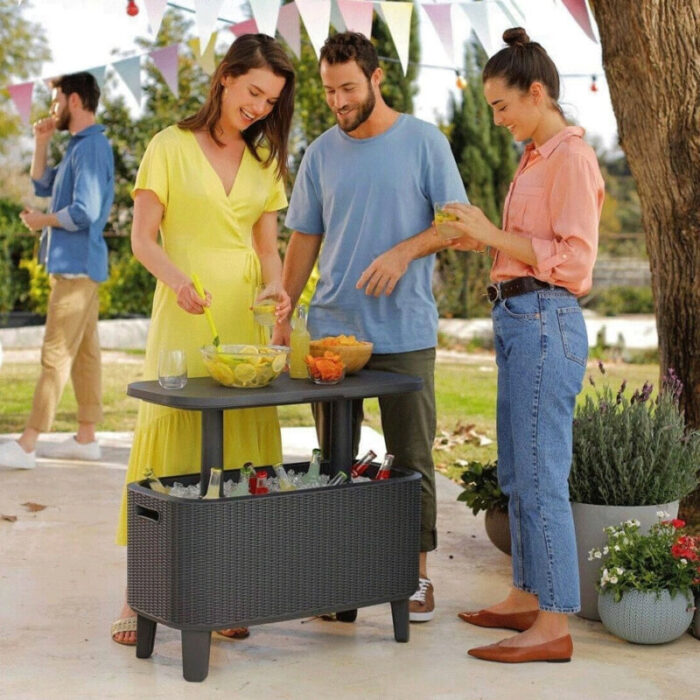 webketer 60 litre cool box 63 us quart bevvy bar cooler party garden table thehomeshoppe sg