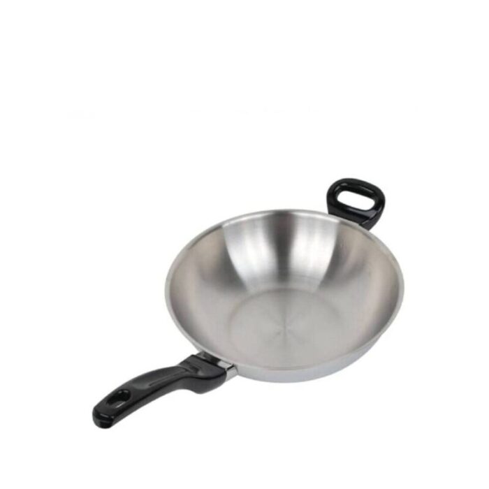 zebra vitalux stainless steel 3 ply wok with bakelite handle 34cm 176 394 240801101145 1